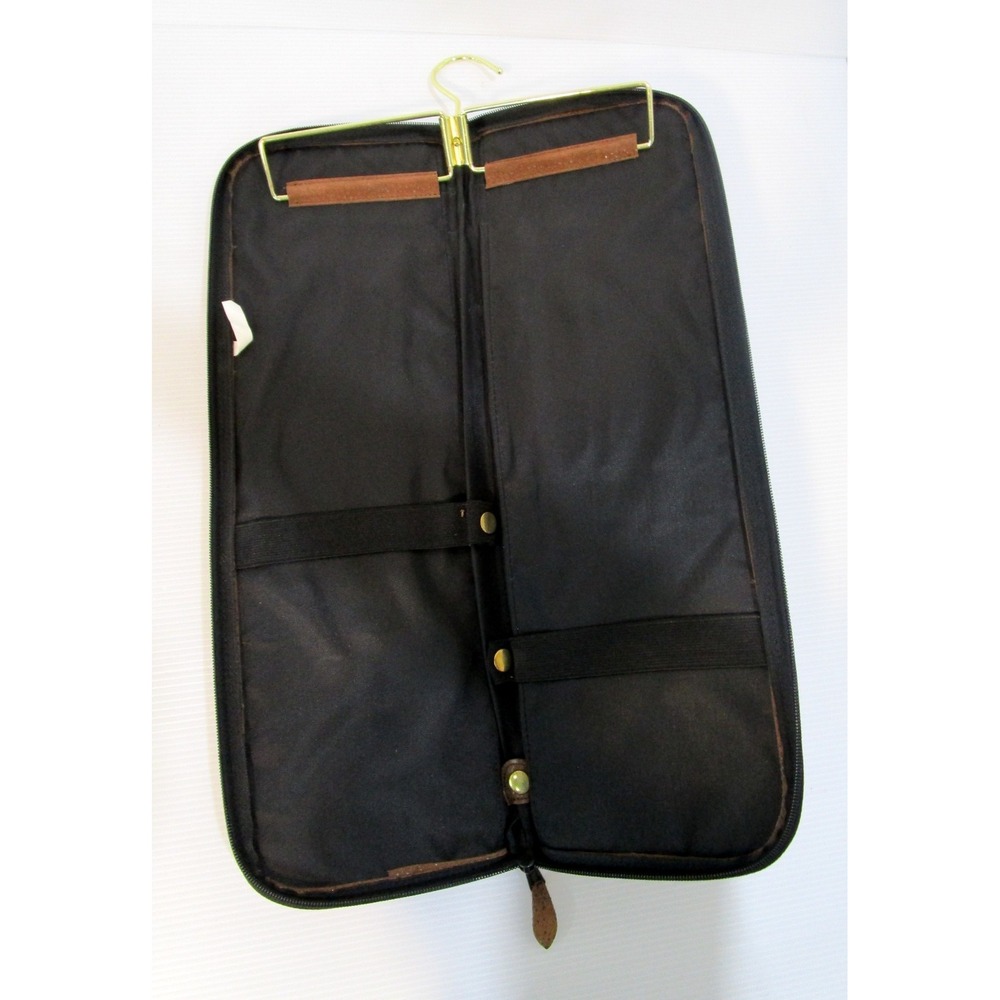 Vintage Neck Tie Holder Travel Case Plaid Compartment Organizer Hanging Storage - Picture 3 of 4